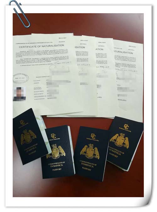 恭喜Ladies And Gentlemen拿到移民法宝--多米尼克护照