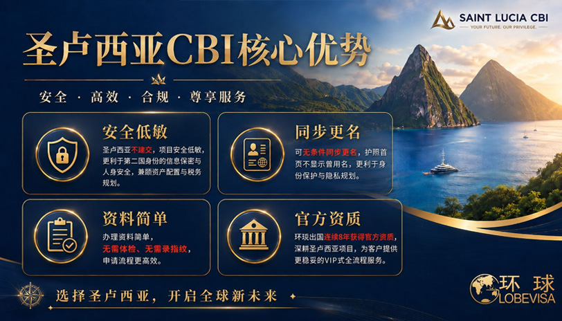 环球出国圣卢西亚投资入籍计划